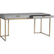 Jiro 63 X 24.25 inch Grey Shagreen Desk